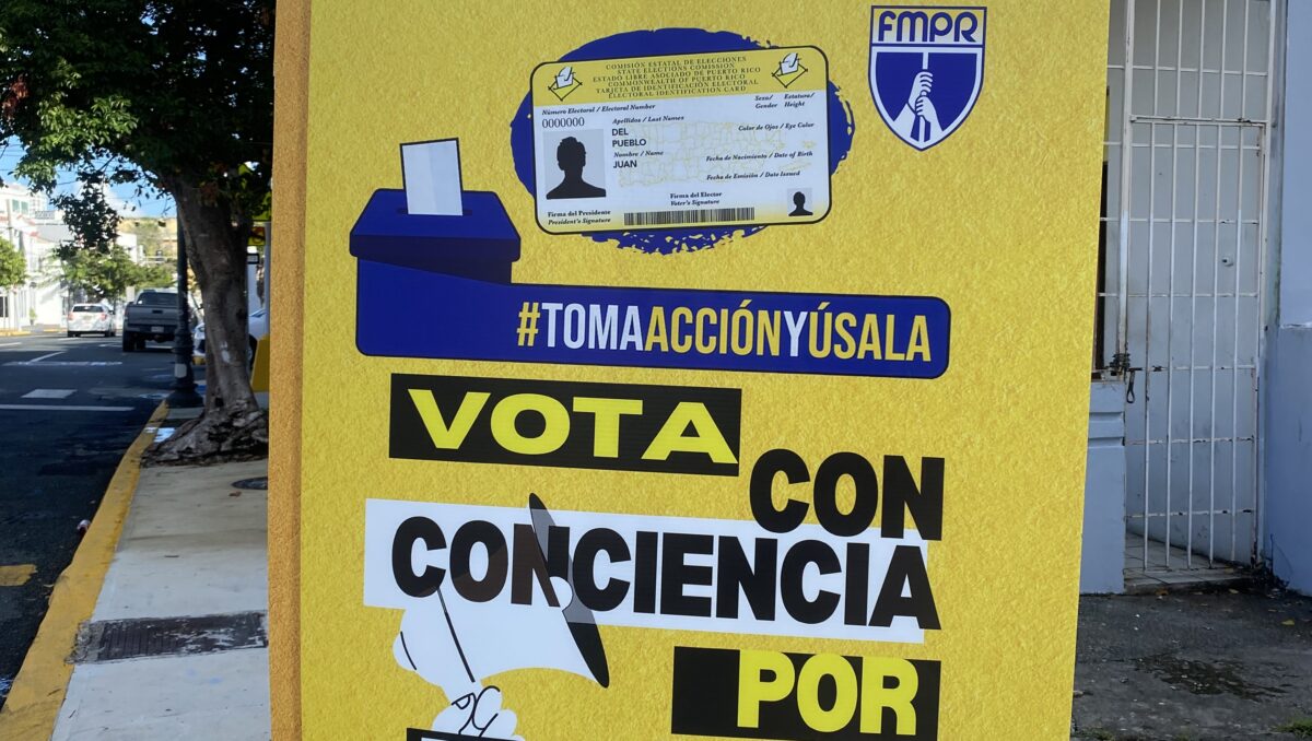 Cartel campaña Vota con Conciencia de la FMPR