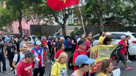 Contingente del MST en marcha